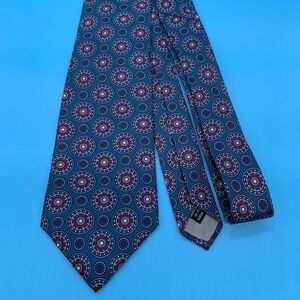 Christian Dior Monsieur Tie Silk Geometric Pattern Woven Made USA Italy Necktie